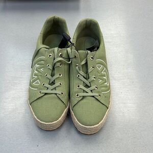 Green Canvas Men's Shoes